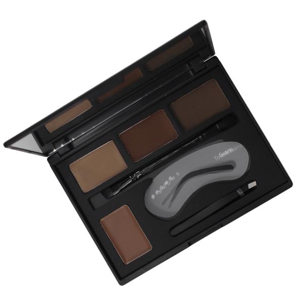 Порошок заполнителя брови 4 продуктов макияжа бровей цветов с зеркалом