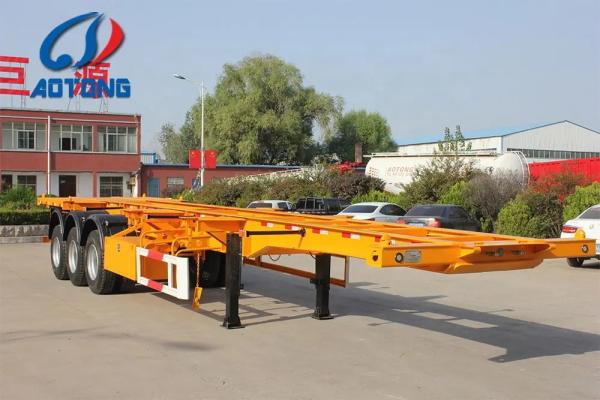 Customer Request Container Trailer 2 Axle 3 Axle 20FT 40 Ft Flat Bed Flatbed Trailer
