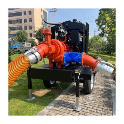 Vacuum Assisted Priming Pump 6 Inch Durable Self Priming Centrifugal Dewatering Pump Head Diesel Pump