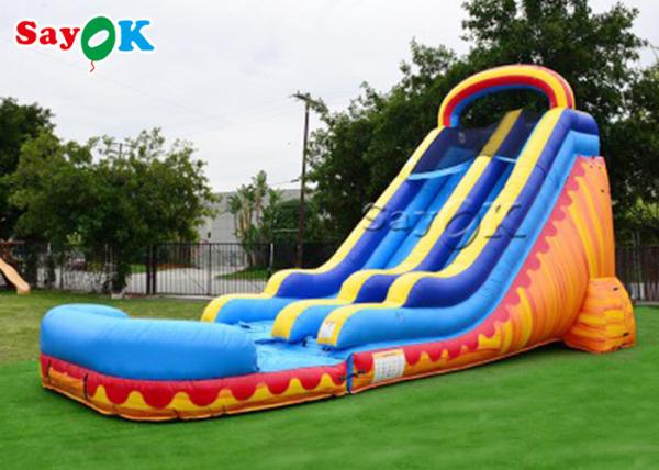 Glissière gonflable de piscine de PVC d'eau de glissières d'arrière-cour de terrain de jeu adulte gonflable extérieur d'enfant