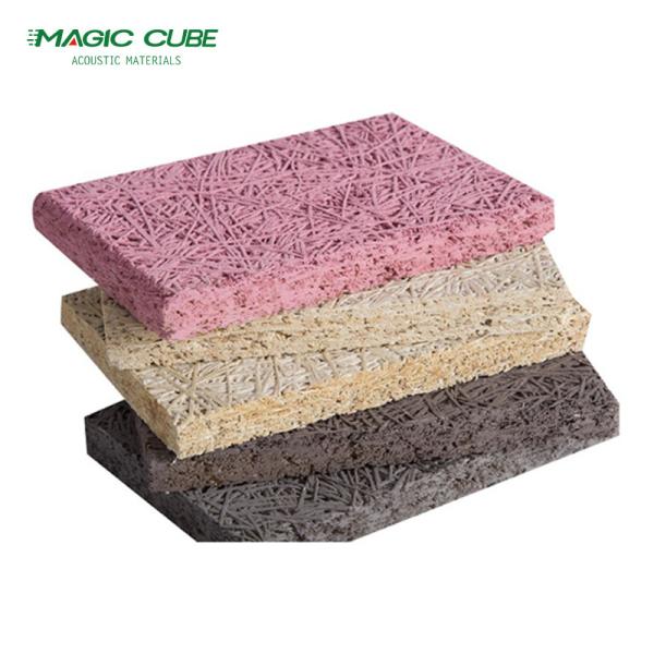 15 mm/ 20 mm/ 25 mm/ 35 mm Painéis acústicos de lã de madeira e cimento para absorção de som