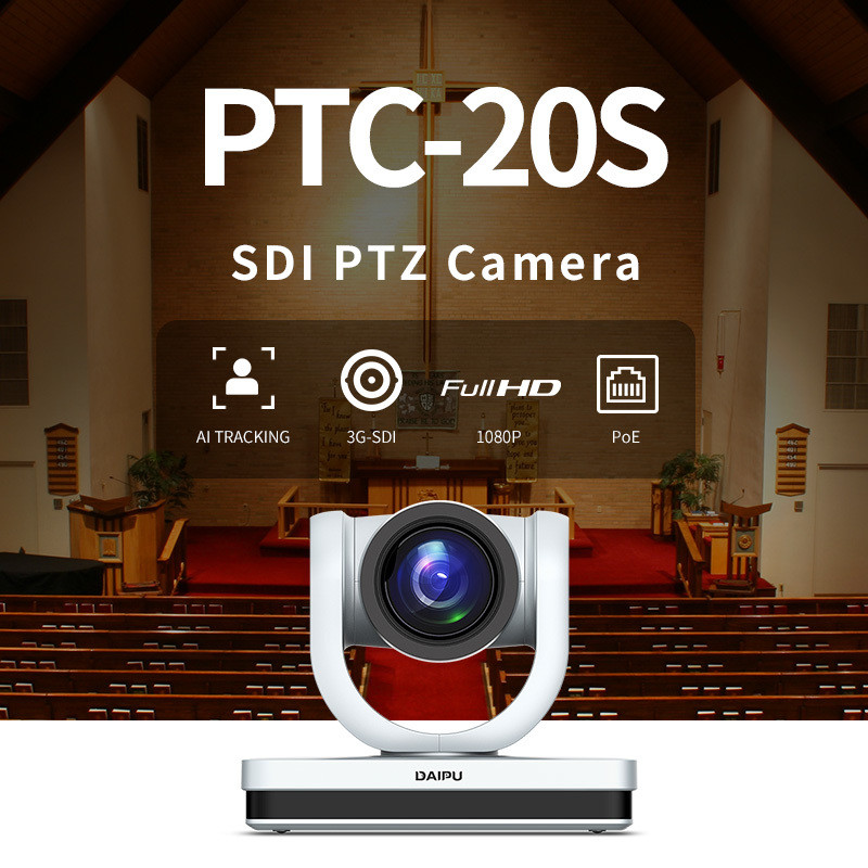 Live Streaming PTZ Camera for HD IP Broadcasting Auto Tracking Video Conference System