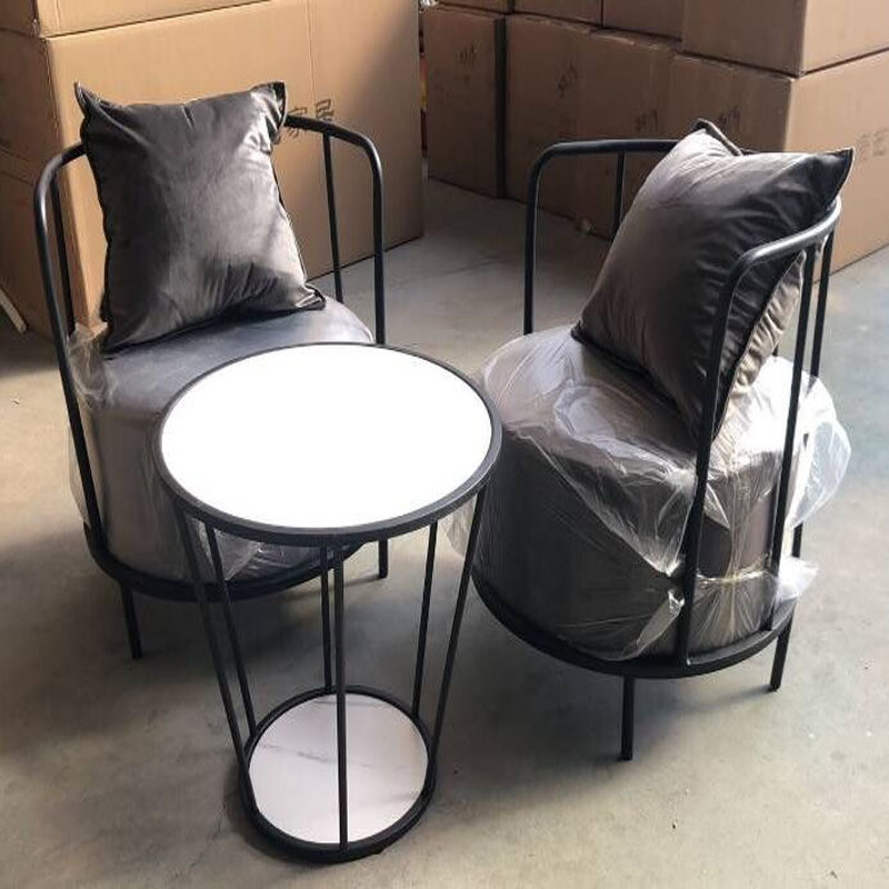 Convertible Outdoor Round Ottoman Sofa Stool with Mini Coffee Side Table and Bar Chair Set