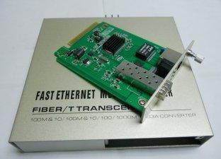 Network SFP Gigabit Fiber Optic Media Converter With LFP Dual Power Supply 220VAC