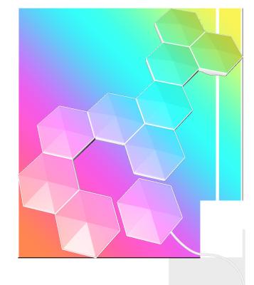 5V 10W RGB Wall Lamp Polygon Smart Light Panels With Bluetooth