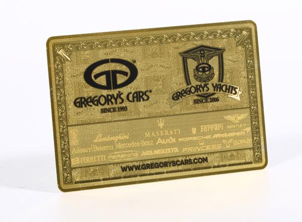13.56mhz Metal Business Cards / Stainless Steel CR80 Plated Gold Member Card