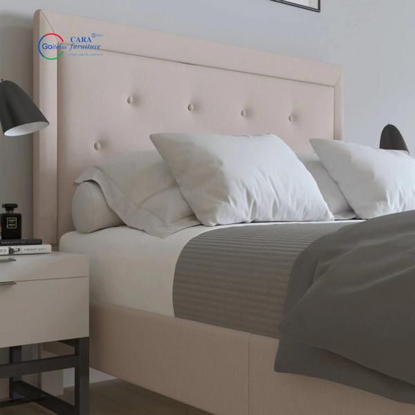 20001 Popular Design Durable Hotel Home Bed Solid Wood Frame Luxury Bed Grey Bedroom Furniture