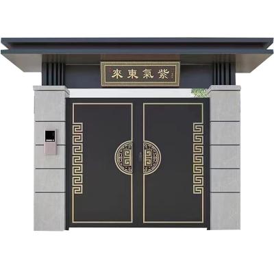 Design moderne de simplicité clôture en aluminium sur mesure avec style ouvert coulissant