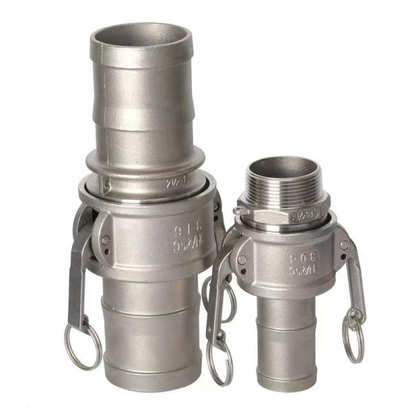 304 316 Straight Sockets with Locking Levers Barbed Hose Camlock C Cam-and-Groove Couplings