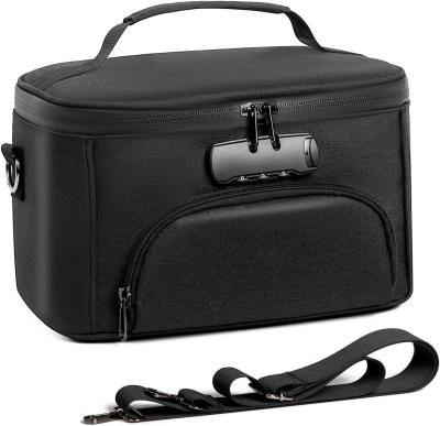 Waterproof Large Carbon Lining Portable Custom Travel Smell Proof Bag with Combination Lock