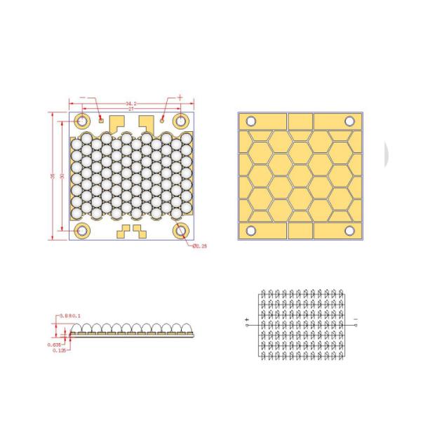 High Optical Power Smd Led Chip Uv 385nm 395nm 405nm 3535 6868 Ir 3W 5W 10W