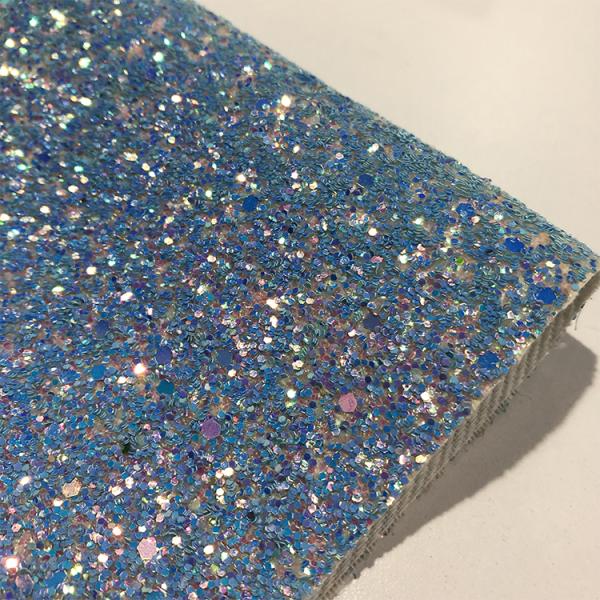 Fireproof 54/55' 3D Holographic Glitter Leather Fabric