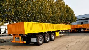 40ft Side Wall Heavy Duty Semi Trailers 3/4 Axles , Mini Enclosed Cargo Dump