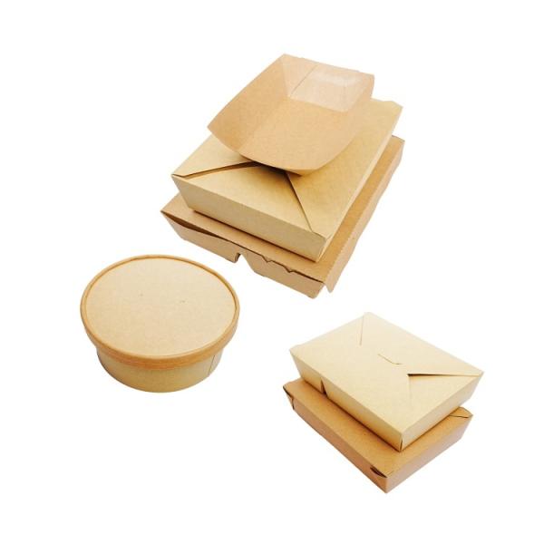 Wholesale customized eco-friendly biodegradable food grade disposable fast food takeaway paper box