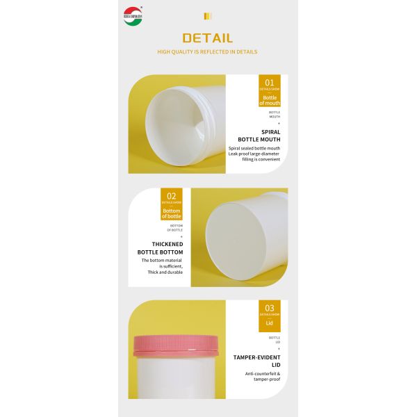 Food Grade Customized Plastic Bottle HDPE Soft Touch Medicine Pill Bottles Screw Cap Packaging