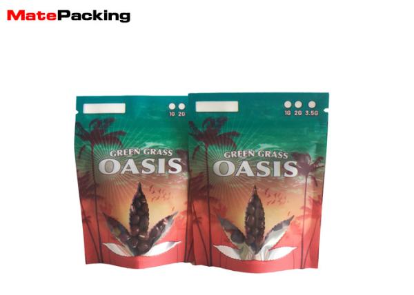 Moisture Proof Stand Up Plastic Tobacco Pouch Moisture Proof With Window