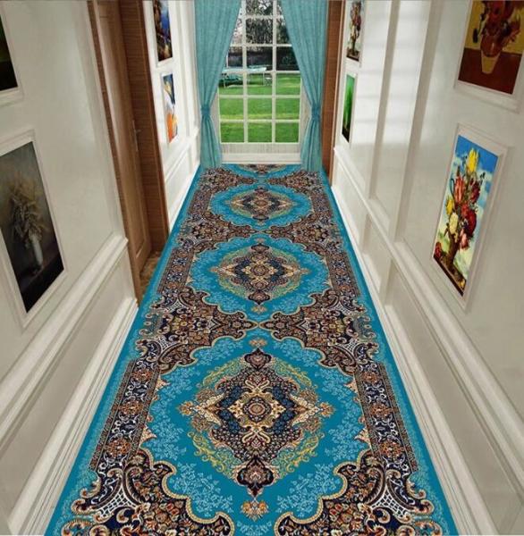 Persian Classical Style Commercial Floor Mat For Hotel Entrance Corridor Stairway