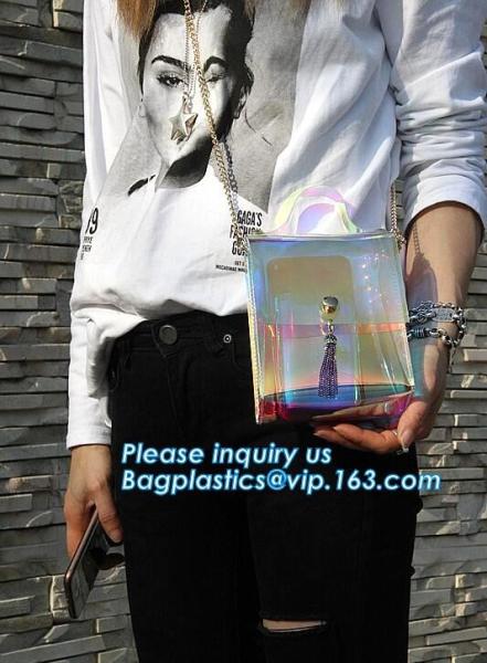 women's wallets small shoulder messenger bag with metal chain strip, Zipper Wallet Multicolor Purse, waterproof mobile c