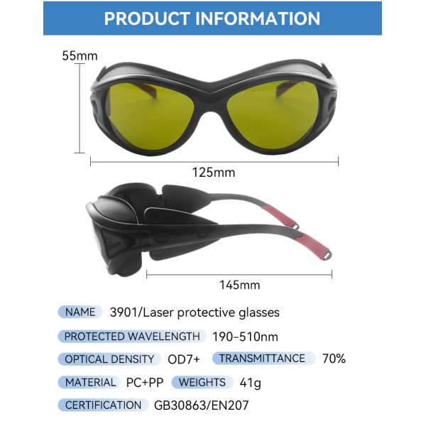FOR LASER blue laser glasses LASER SAFETI GLASSES 190-510nm OD7+ laser safeti glasses laser lenses protect laser co2 laser protection glasses laser protection goggles laser lenses protect laser