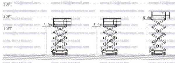 4m-6m Small Lightweight Slef Propelled Electric Drive Mobile Scissor Lift