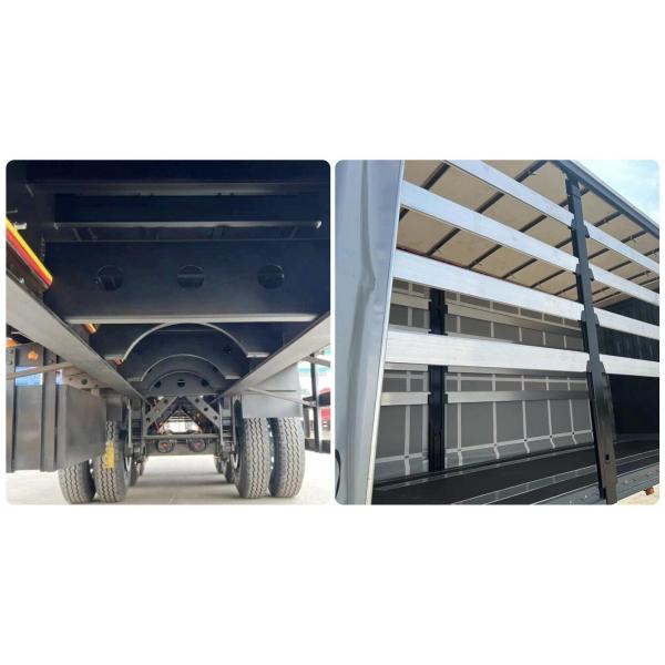 2 Or 3 Axle With Water Resistant Laminated Plywood Tarped Tarpaulin Side Curtain Cargo Truck Trailer