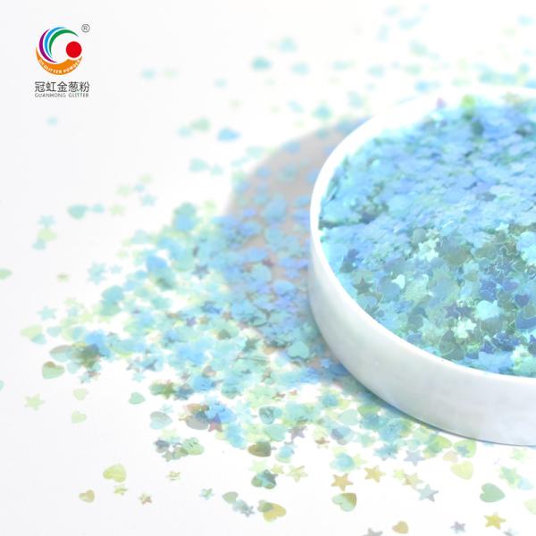 Chunky Iridescence Rainbow Loose Cosmetic Glitter Star Heart Shaped