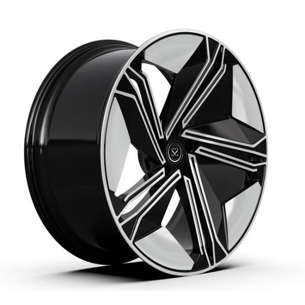 Monoblocok Deep Concave Forged Wheel Rim 23x10.5 Black Machined Face Audi RS Q8