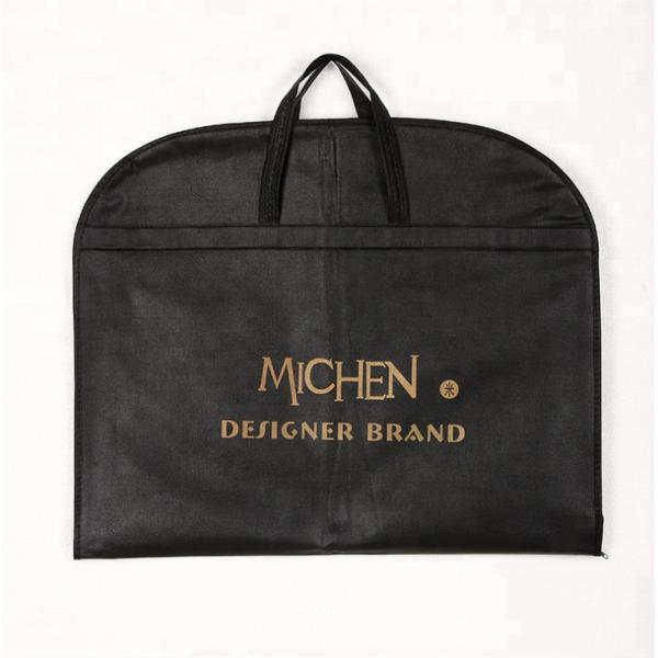 Standard Size Mens Suit Cover Bag , Nonwoven Fabric Vinyl Garment Bags With Zipper
