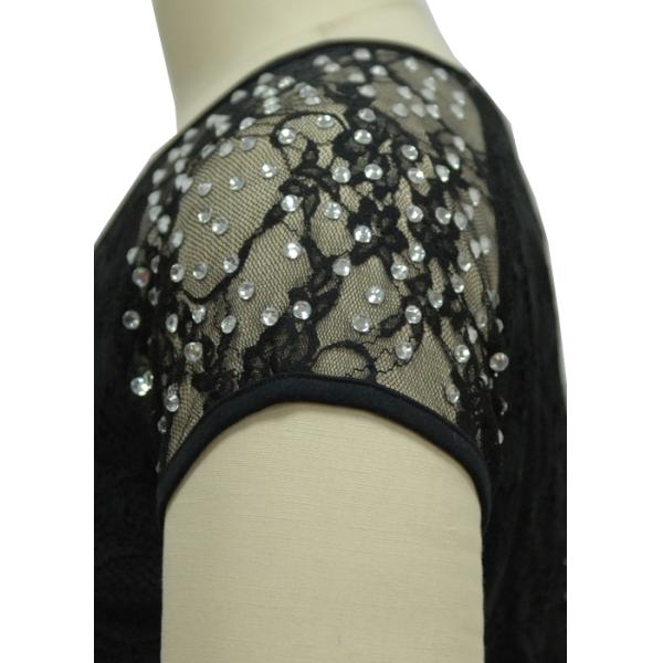 Trendy Women'S Casual Dresses Shining Rhinestone On Shoulder Ladies Work Dresses