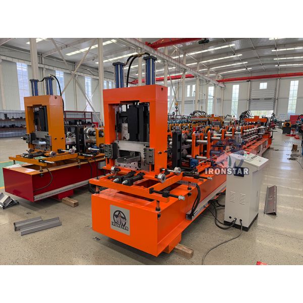 “High Speed Automatic CZ Channel Roll Forming Machine with PLC & Quick Change System Automatic CZ Interchangeable Purlin Roll Forming Machine PLC Control for Steel Structure ”
