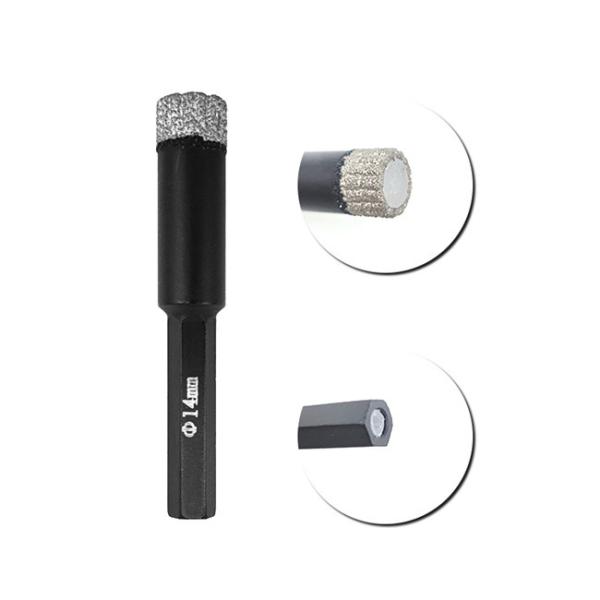 Black M14 10mm Ceramic Tile Diamond Drill Core Bit 67mm 80mm