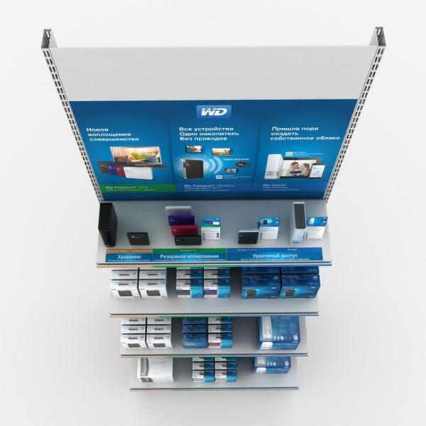 Branding and Product Pricing Display Racks Cellphone End Cap Display Stand Shelves