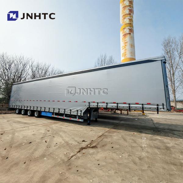 4 Axles 40FT Side Curtain Trailer with 60tons for Drink and Cargo Side Curtain Trailer with Tarpaulin