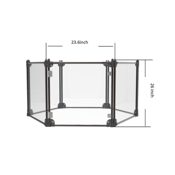 Устойчивая к ударам черная прозрачная акриловая ручка для собак для щенков и кошек