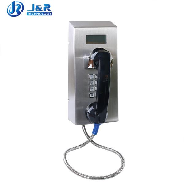 Telefone resistente do vândalo impermeável da emergência com LCD para a prisão