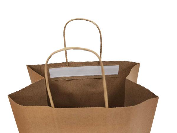 Disposable Tamper Proof Paper Bags Packaging Kraft Paper Carry Out Bags For Restaurants