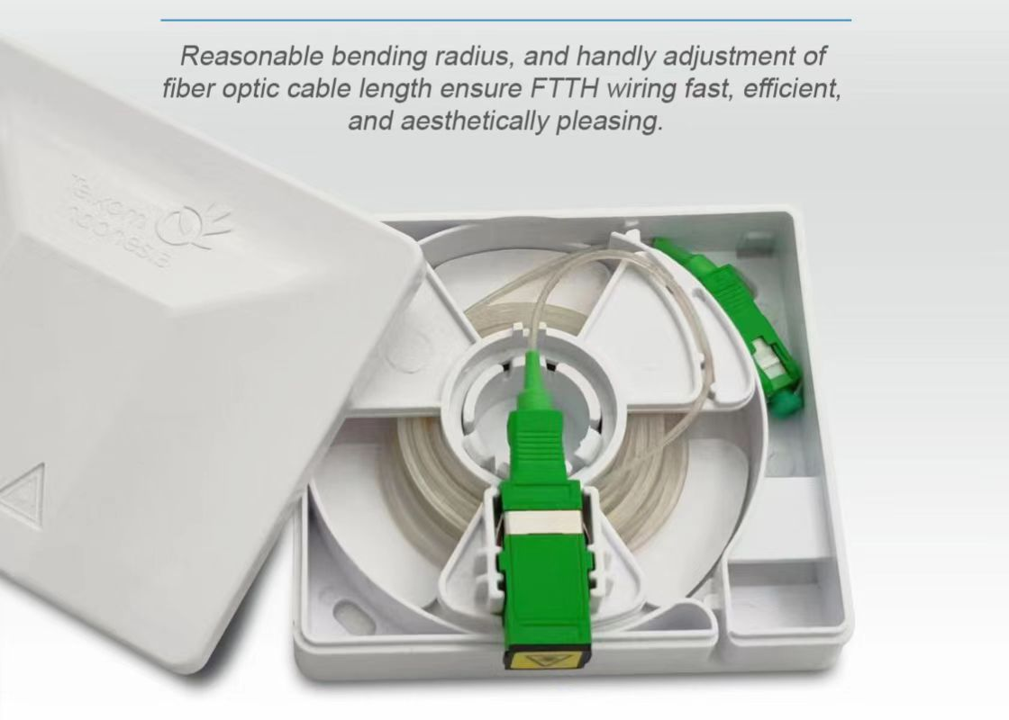 FTTH Indoor ABS 1 Core SC Adapter Invisible Fiber Optical Rosette Box ABS Белое волокно