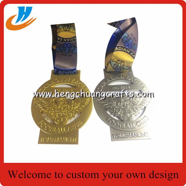 Custom die cast  medals with gold silver copper plated medals