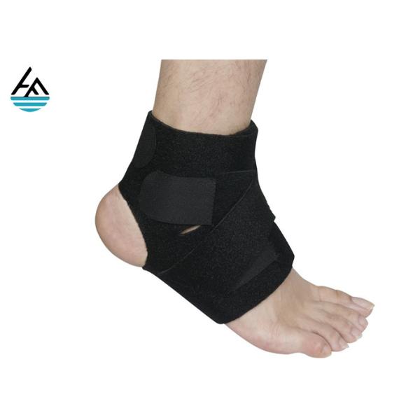 Black Compression Neoprene Ankle Wrap / Ankle Brace Support Stabilizer