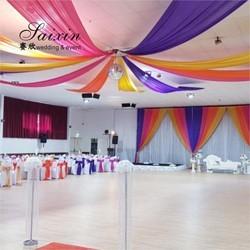SX-387 Best selling round ceiling drapery ceiling drapes curtain walls for wedding background