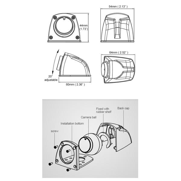 монитор автомобиля видеозаписи 7inch 2CH 1080P AHD