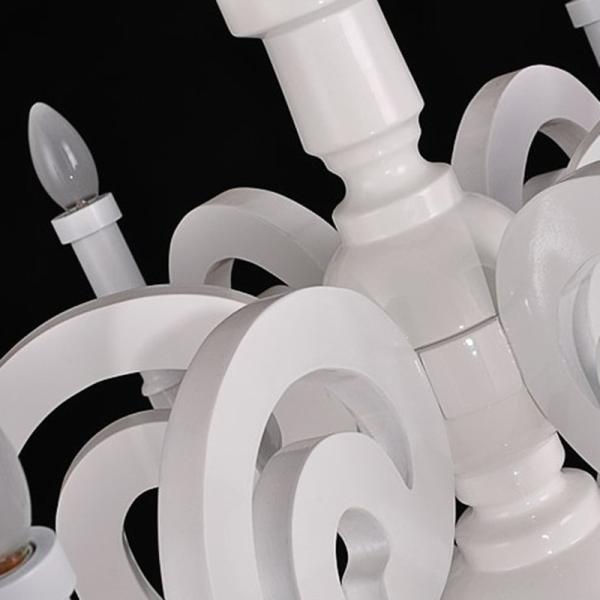 White Chandelier Postmodern indoor lighting candle chandelier Paper Chandelier L Patchwork（WH-MI-109)
