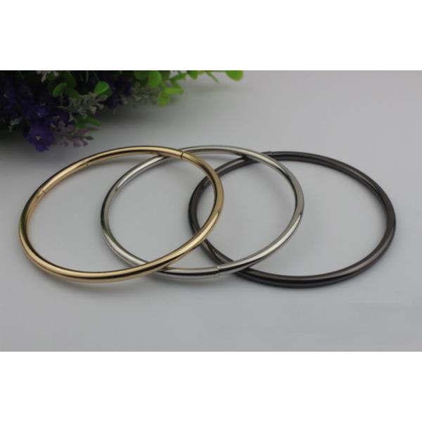 Cheap Customized Handbag Metal Iron Wire Light Gold Big Size 90 mm O Rings For Strap