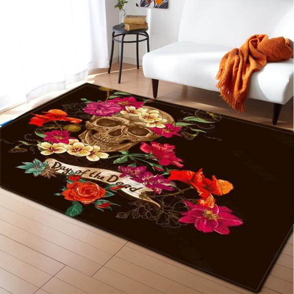 Skull Head Living Room Carpet Bedroom Dining Room Floor Mat Living Room Floor Carpets