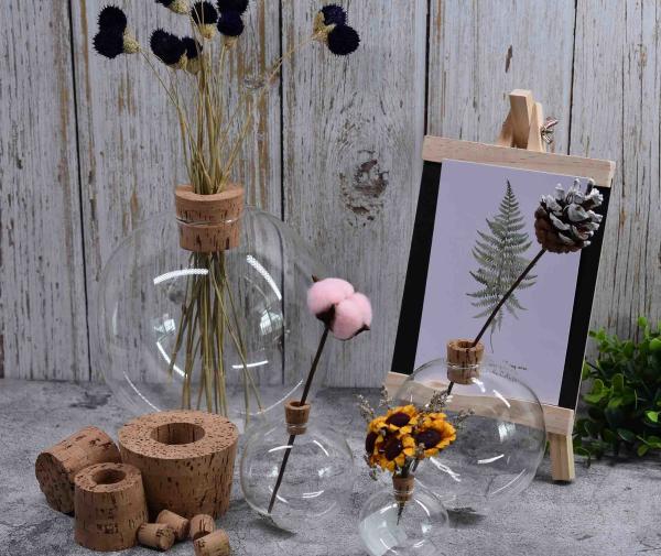 LFGB 5000pcs Natural Cork Bottle Stopper Lids Tasteless For Glass Vase