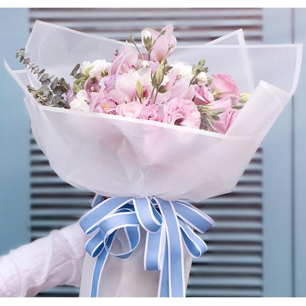 Waterproof Transparent Matte Non Woven Tissue Flowers Wrapping Paper For Bouquet