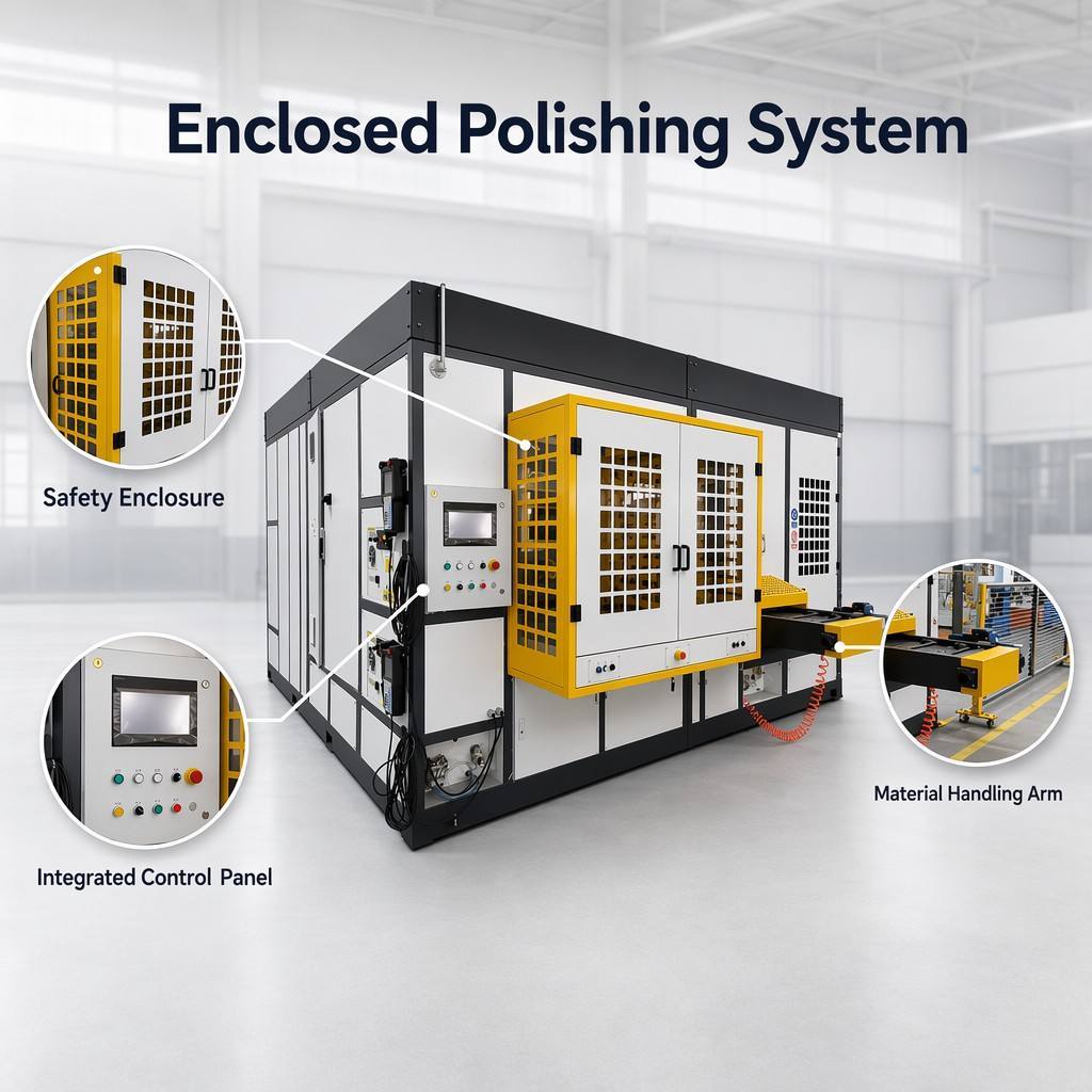 Feather-touch Force Control Robotic Aluminum Polishing Machine With Aluminum Dust Sanctuary