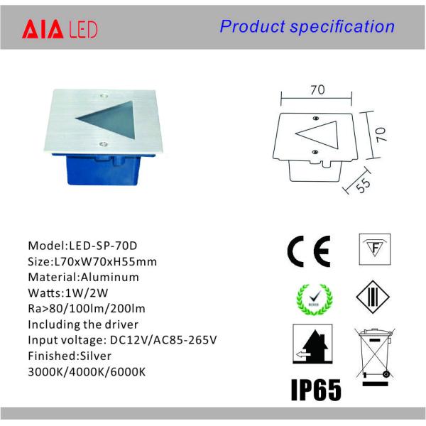 IP65 aluminum silver grey finished led stair light &LED Step light