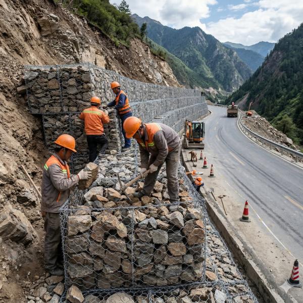 2*1*1m / 2*1*0.5m Stone Filled Gabion Mesh Cage for Slope Water Conservancy Protection Project
