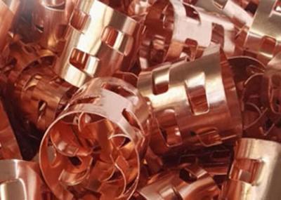 Copper Pall Ring Packing 12-120mm Diameter For Distillation Tower